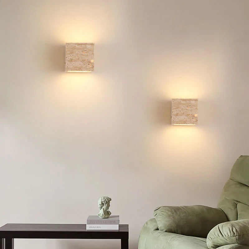Kuboid Sten LED Vägglampa 3000K – Sovrum & Trappa