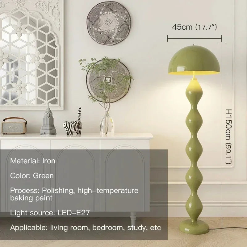 Nordisk Medeltida LED Golvlampa Cream – Svampdesign