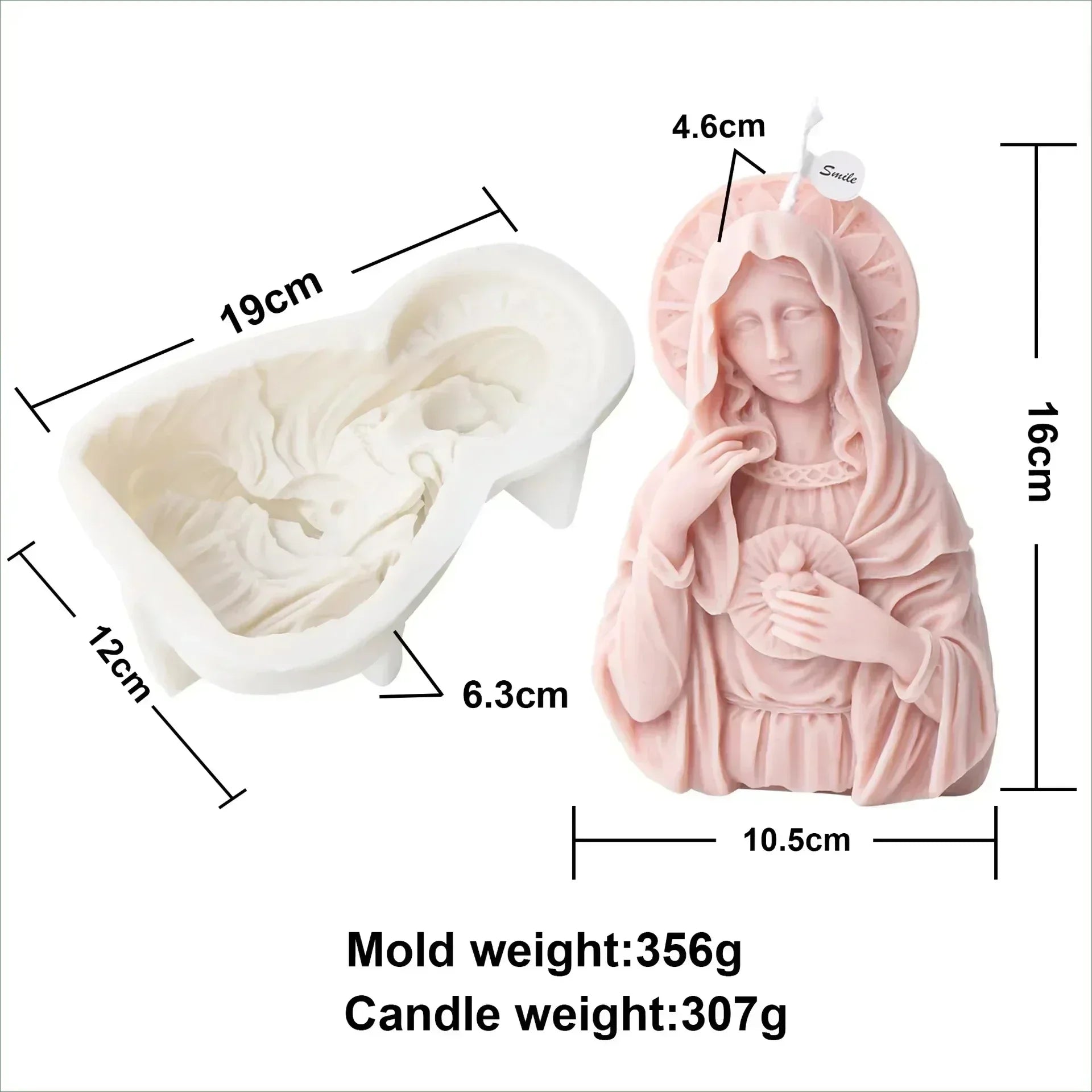 Påskformad Doftljussilikonform – Jesus & Kanin Resin Gjutform Hantverk