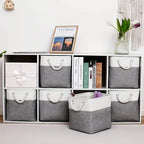 6-Pack Vikbara Linnekuber 28×28×28 cm – Garderobsorganisering med Rephandtag