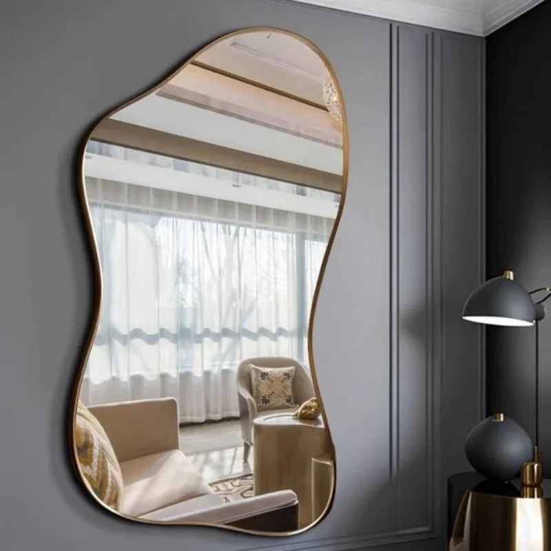Väggspegel Makeup Hel Kropp – Lyxig Minimalistisk Konst Golvspegel