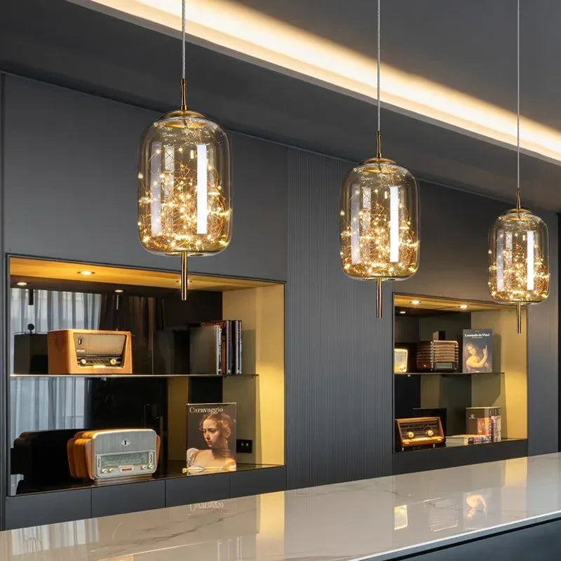 Vintage Glas Hänglampa LED – Restaurant, Bar & Matsal