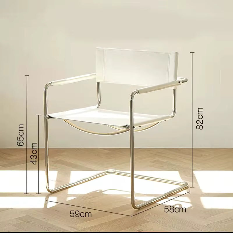 Loungestol i Bauhaus-stil – Krom & Läder