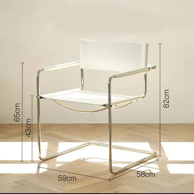 Loungestol i Bauhaus-stil – Krom & Läder
