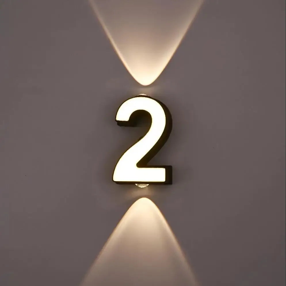 LED Vägglampa Siffra 7W IP65 – Aluminium Minimalism