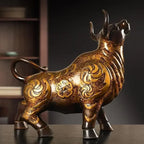 Feng Shui Koppar Ko Ornament Handmålad – Hemma & Kontor Skrivbordsdekor