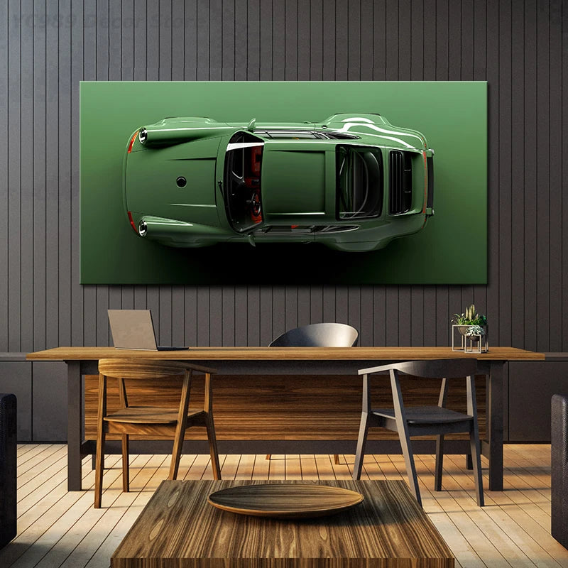 Lyxig Sportbil Canvas Poster Stor – Racing Supercar Väggkonst Kontor & Hem