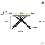 Utdragbart Matbord 140-180 cm – Marmordekor