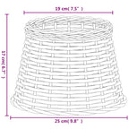 Wickerlampskärm Brun Ø25×17 cm – Naturlig Rattanfläta Bohemisk