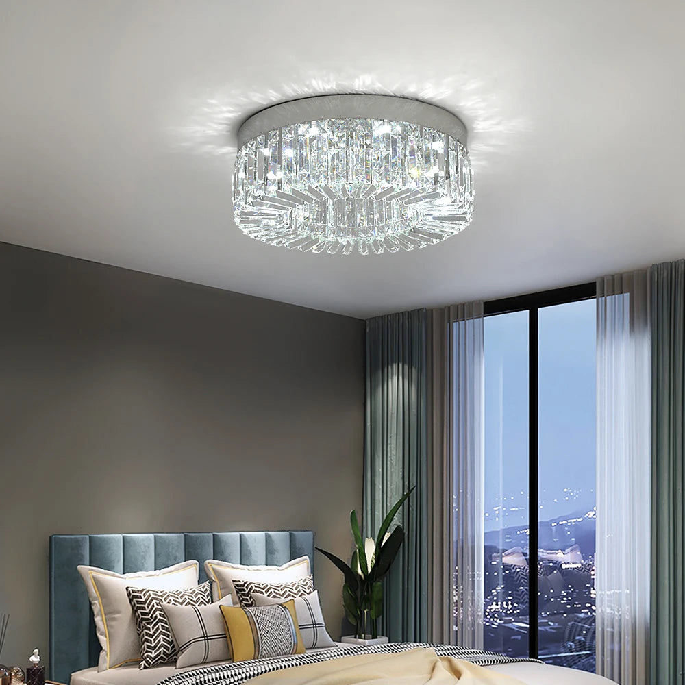 Kristall Takkrona Guld 40-50 cm – Lyxig Modern LED
