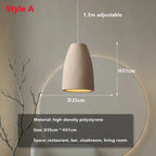 Wabi-Sabi Cement Hänglampa LED – Restaurant, Bar & Sovrum