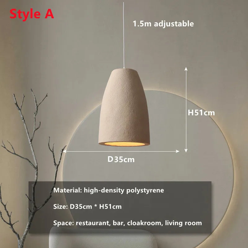 Wabi-Sabi Cement Hänglampa LED – Restaurant, Bar & Sovrum