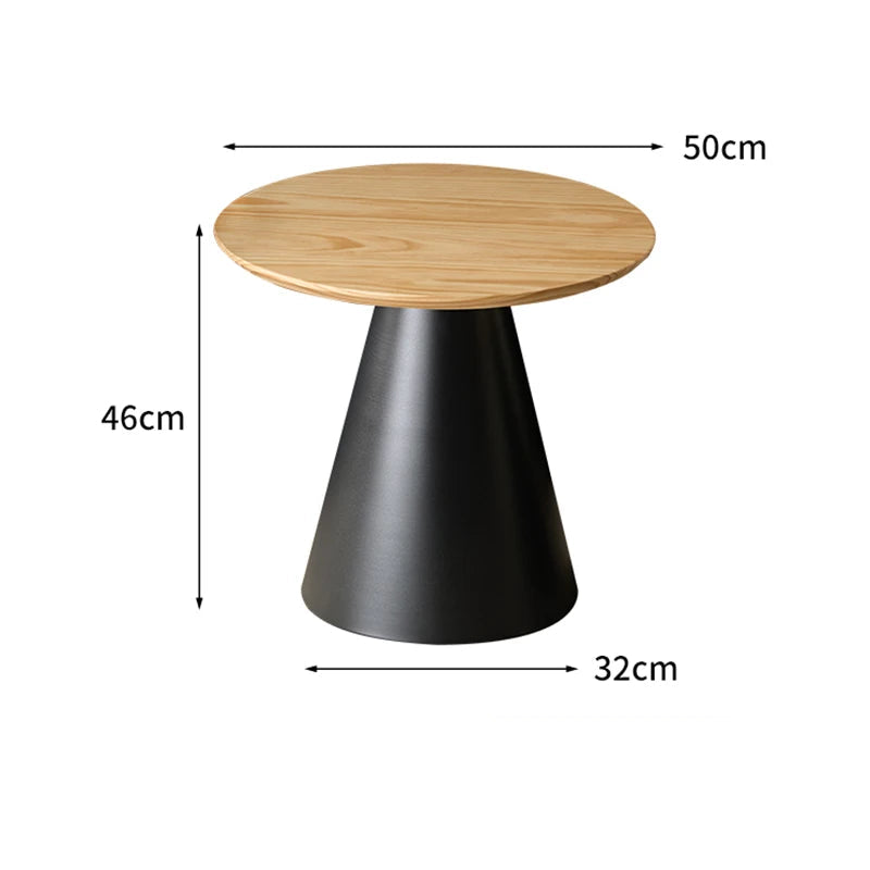 Runt Sidobord Metall – Avtagbar Nordisk