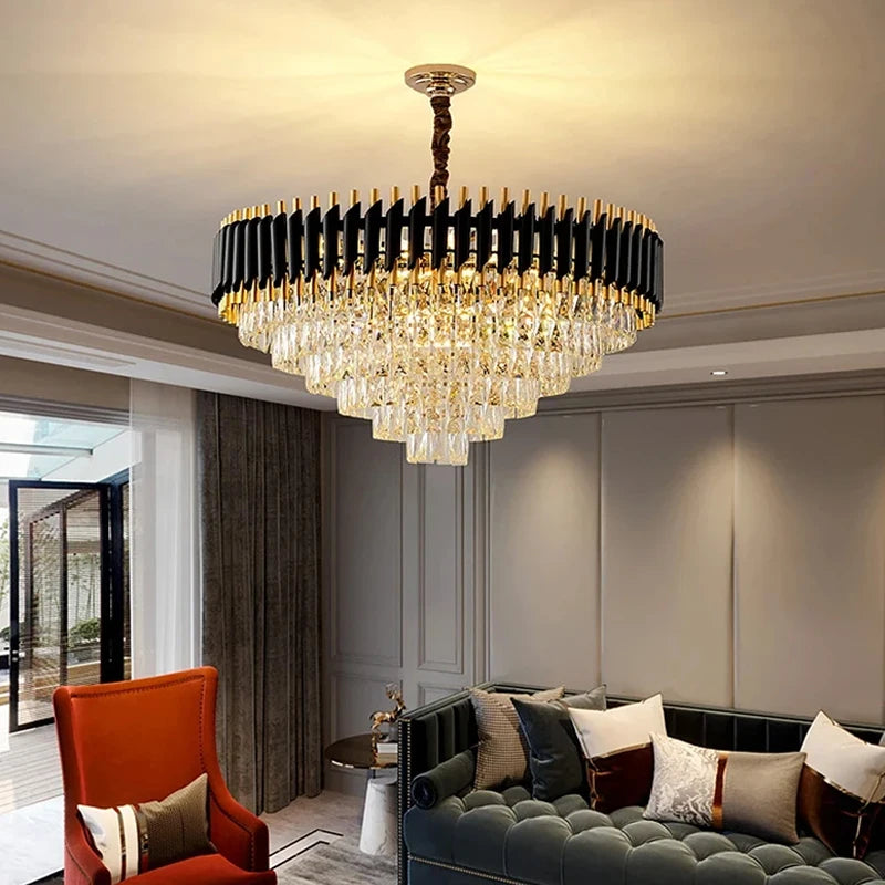 Lyxig Kristallkrona – Modern LED Taklampa Vardagsrum