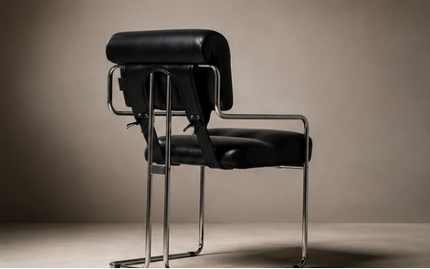 Bauhaus Loungestol – Stål & Läder Vintage