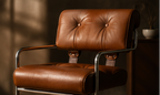 Bauhaus Loungestol – Stål & Läder Vintage