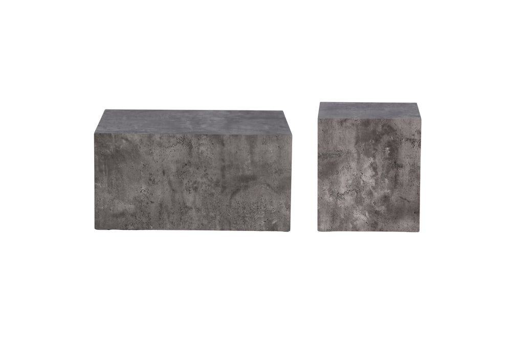 York Soffbord 40 x 40 Mörkgrå + Soffbord 80 x 60 Mörkgrå