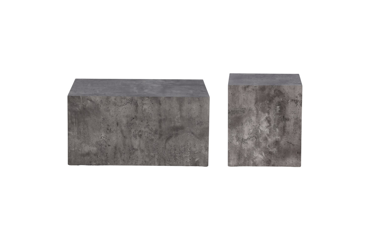 York Soffbord 40 x 40 Mörkgrå + Soffbord 80 x 60 Mörkgrå