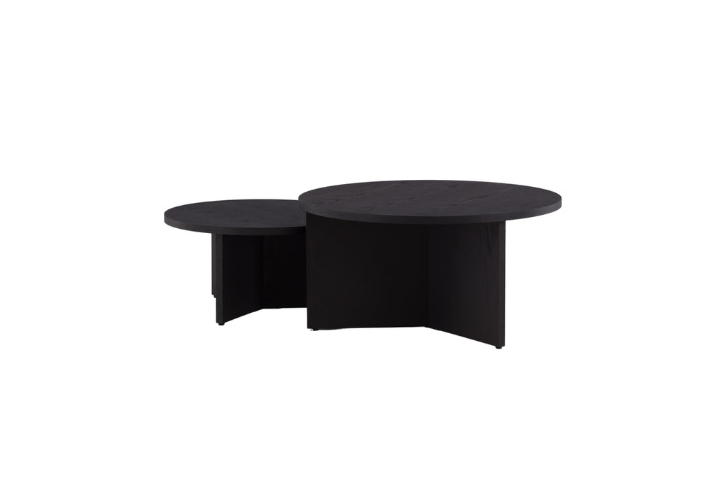 Saltö Soffbord ⌀85 Svart + Soffbord ⌀65 Svart