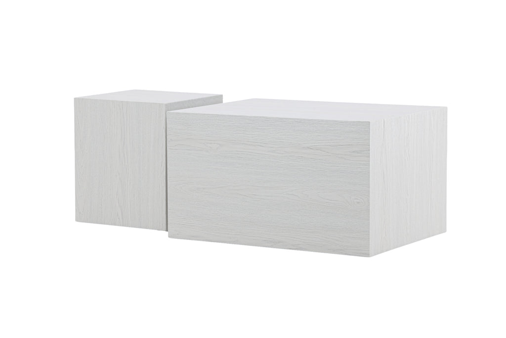 York Soffbord 40 x 40 Vitputsad + Soffbord 80 x 60 Vitputsad