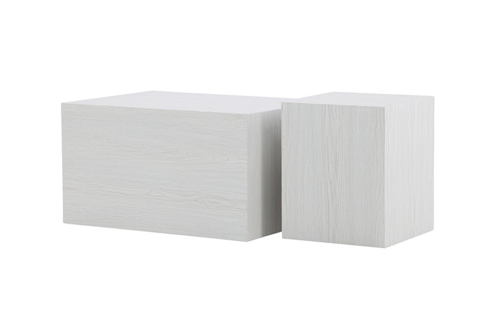 York Soffbord 40 x 40 Vitputsad + Soffbord 80 x 60 Vitputsad