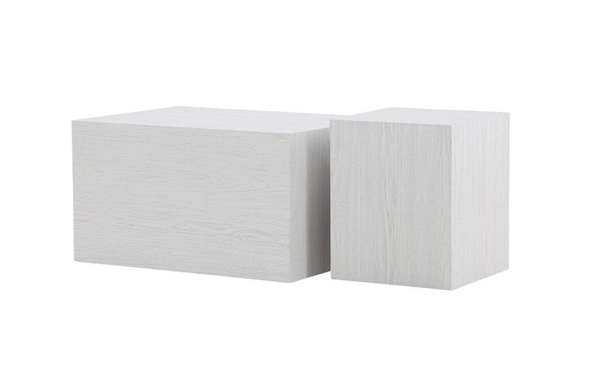 York Soffbord 40 x 40 Vitputsad + Soffbord 80 x 60 Vitputsad