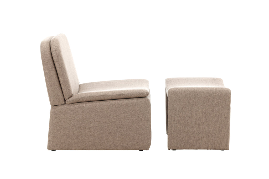 Bonn Fåtöljer Brun + Ottoman 45 x 46 x 70 Brun