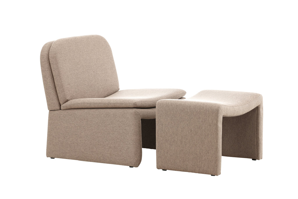 Bonn Fåtöljer Brun + Ottoman 45 x 46 x 70 Brun