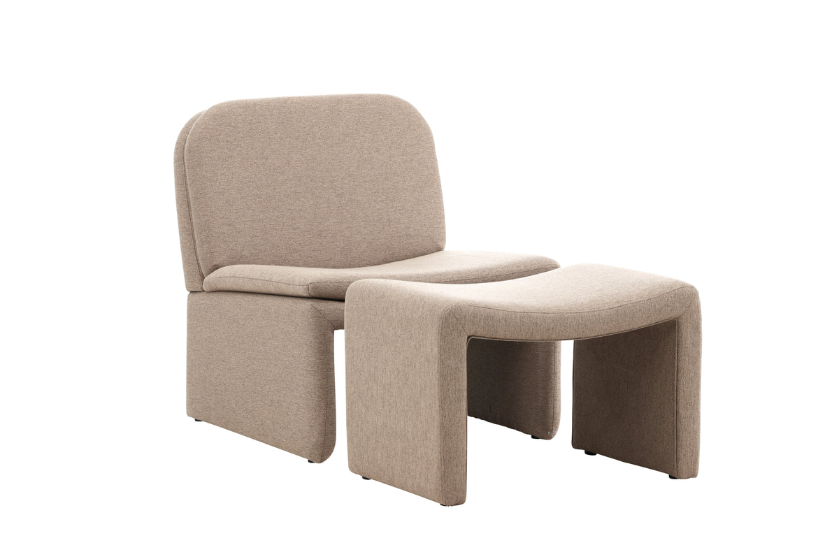 Bonn Fåtöljer Brun + Ottoman 45 x 46 x 70 Brun