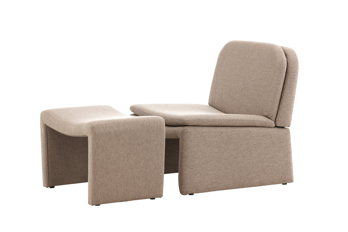 Bonn Fåtöljer Brun + Ottoman 45 x 46 x 70 Brun