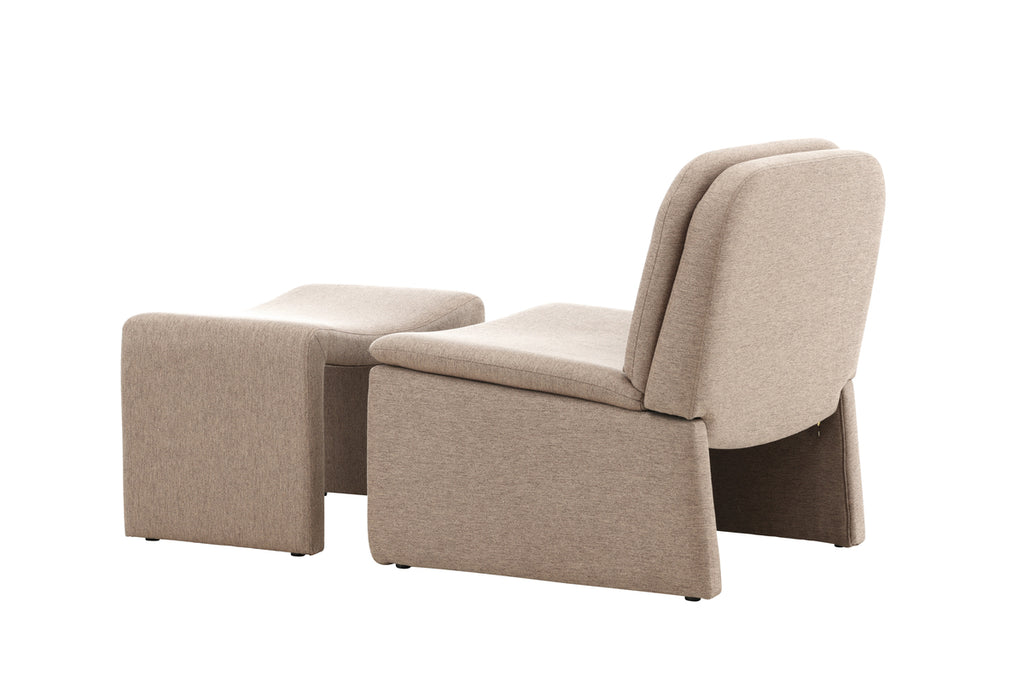 Bonn Fåtöljer Brun + Ottoman 45 x 46 x 70 Brun