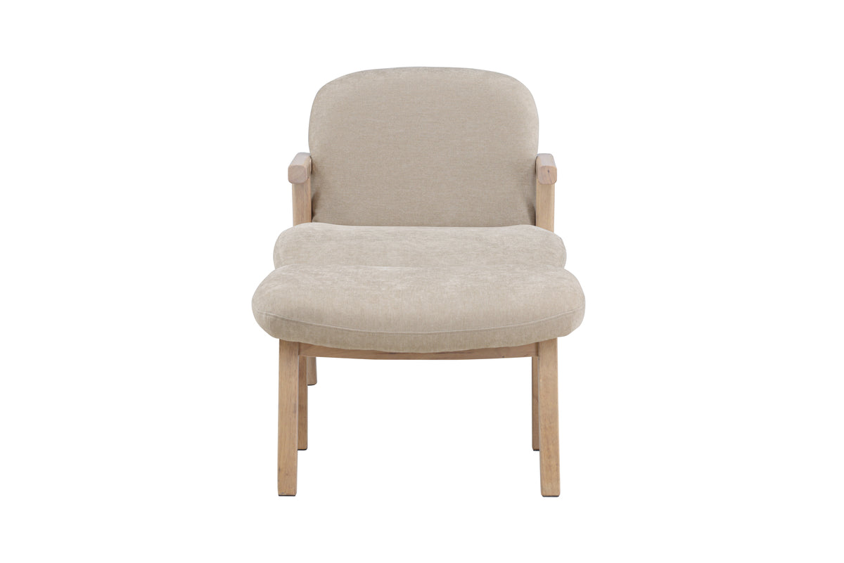 Rile Ottoman 60 x 42 x 70 Beige + Fåtöljer Beige