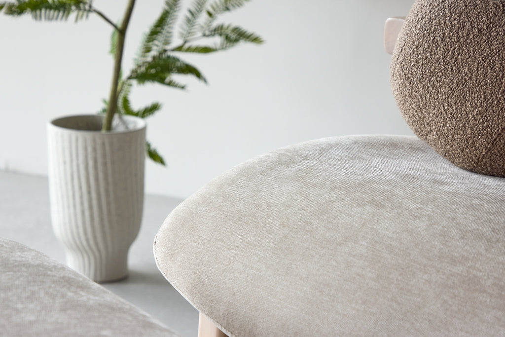 Rile Ottoman 60 x 42 x 70 Beige + Fåtöljer Beige