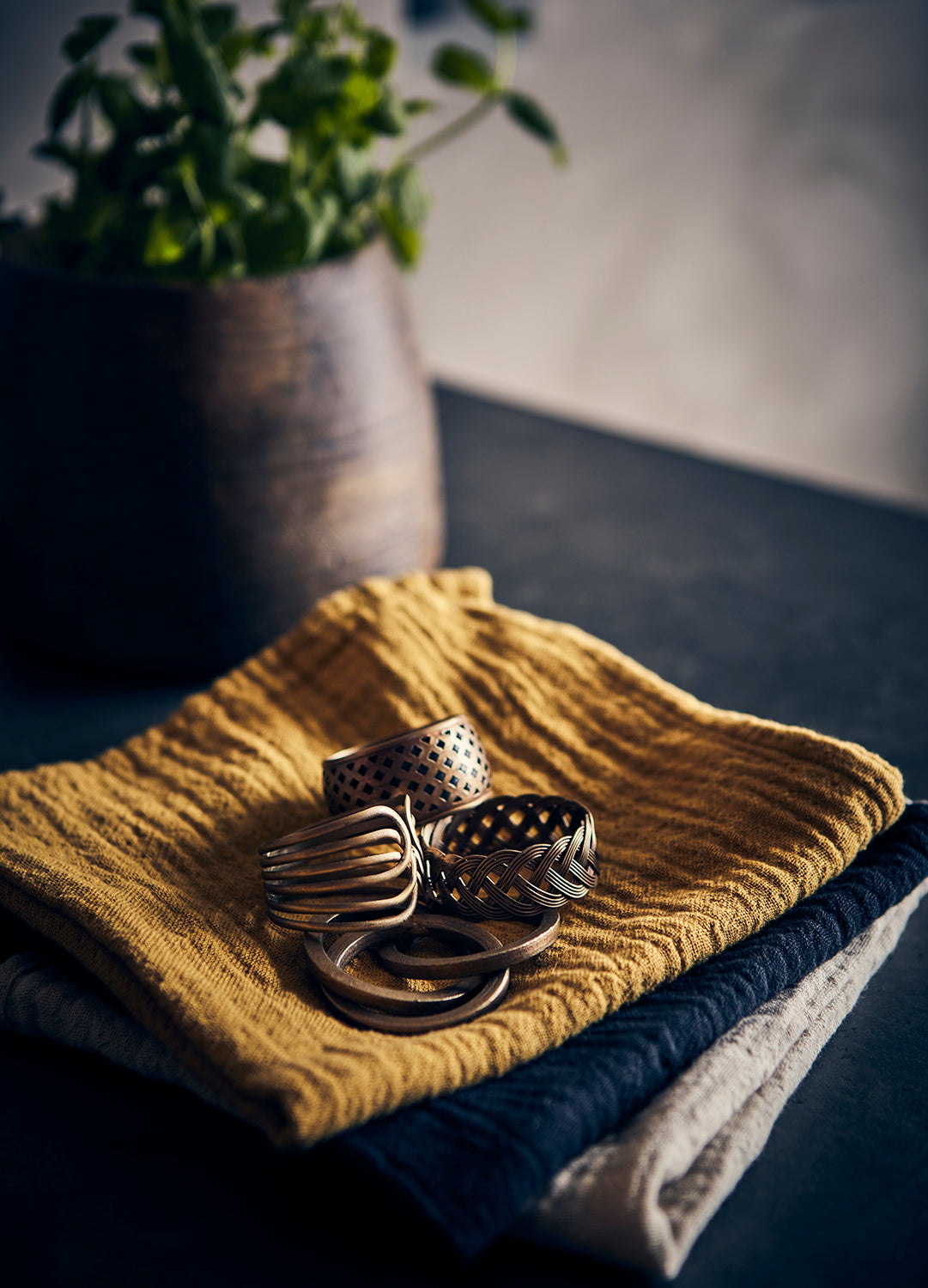 ODIN Servettring, svart 12st