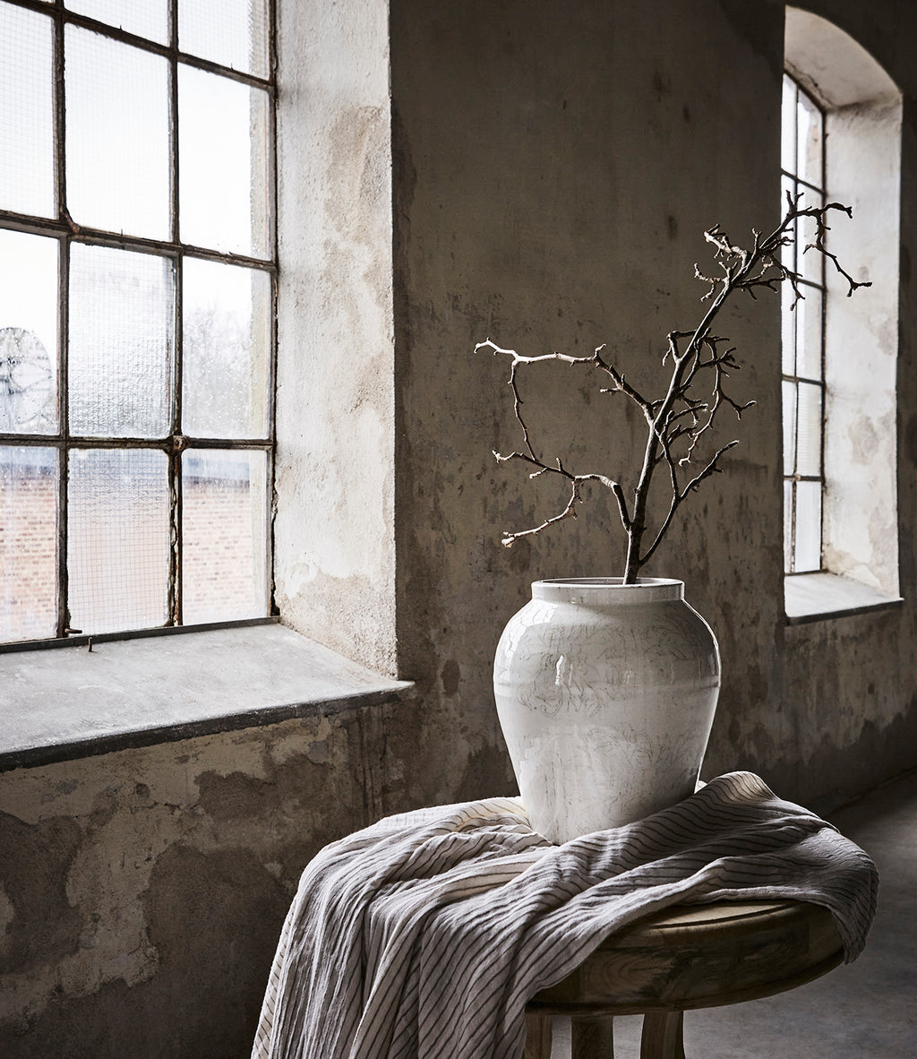 ELSA Bordsduk, Elfenben/olivgrön