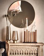 PIPER Ljusstake/vas, Kopparfärgad/svart